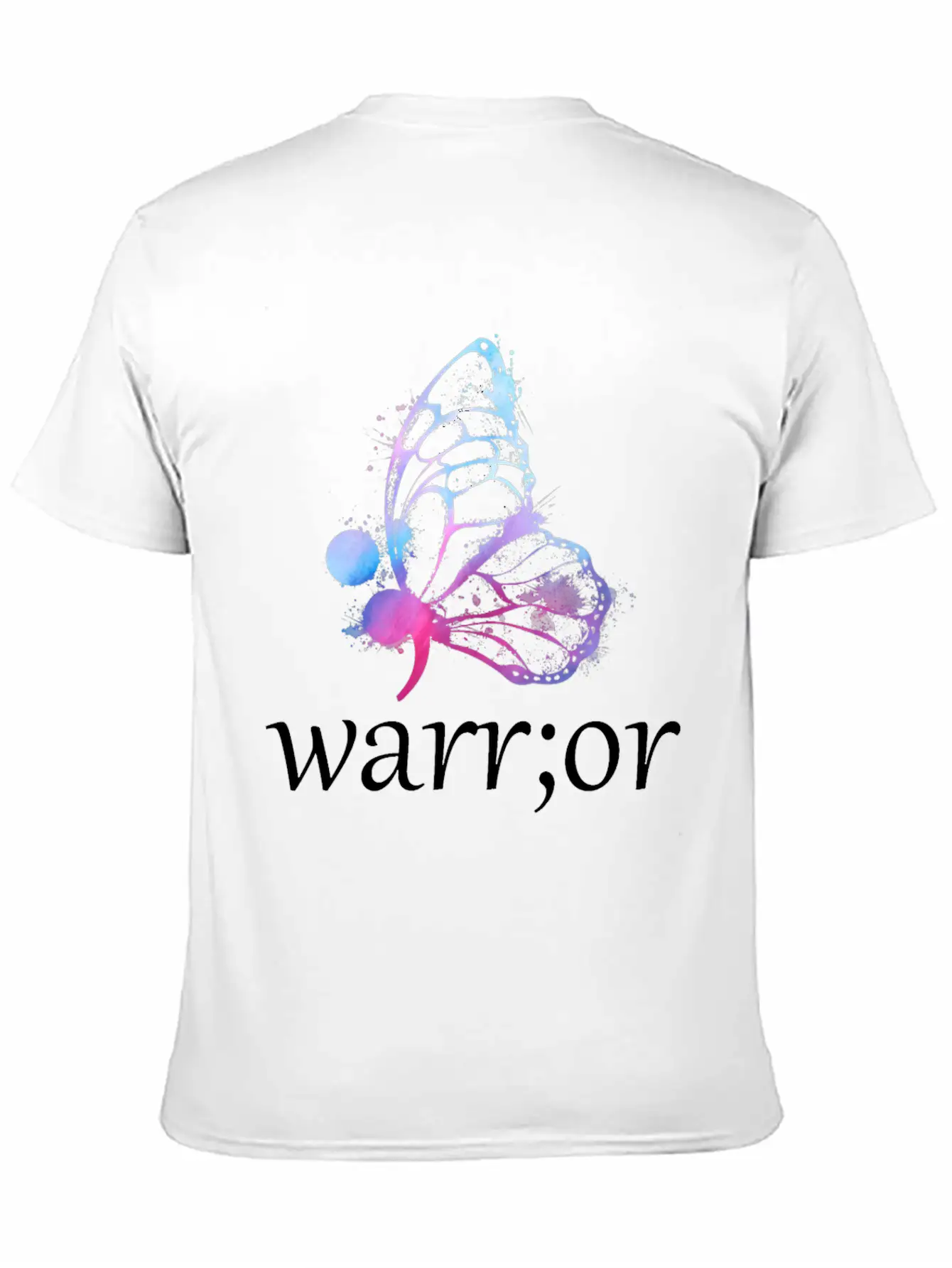 Butterfly Semicolon Warrior Stylish Everyday T-Shirt – Unisex Basic Cotton Tee