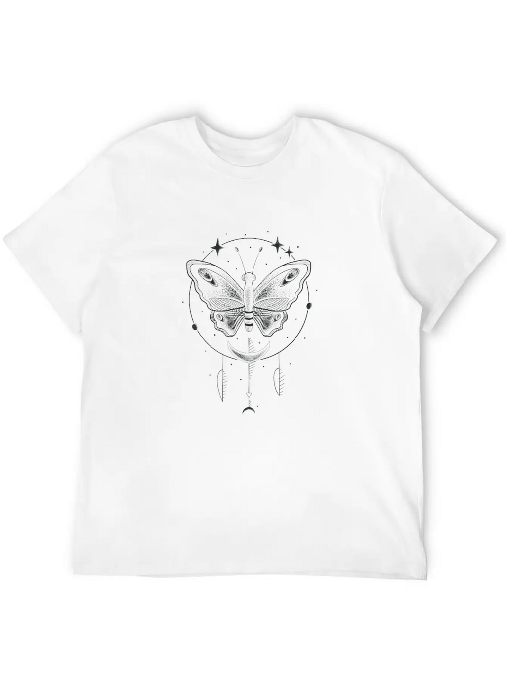 Butterfly Tattoo Gothic Wicca Magic Casual Graphic T-Shirt – Simple And Comfortable Daily Wear