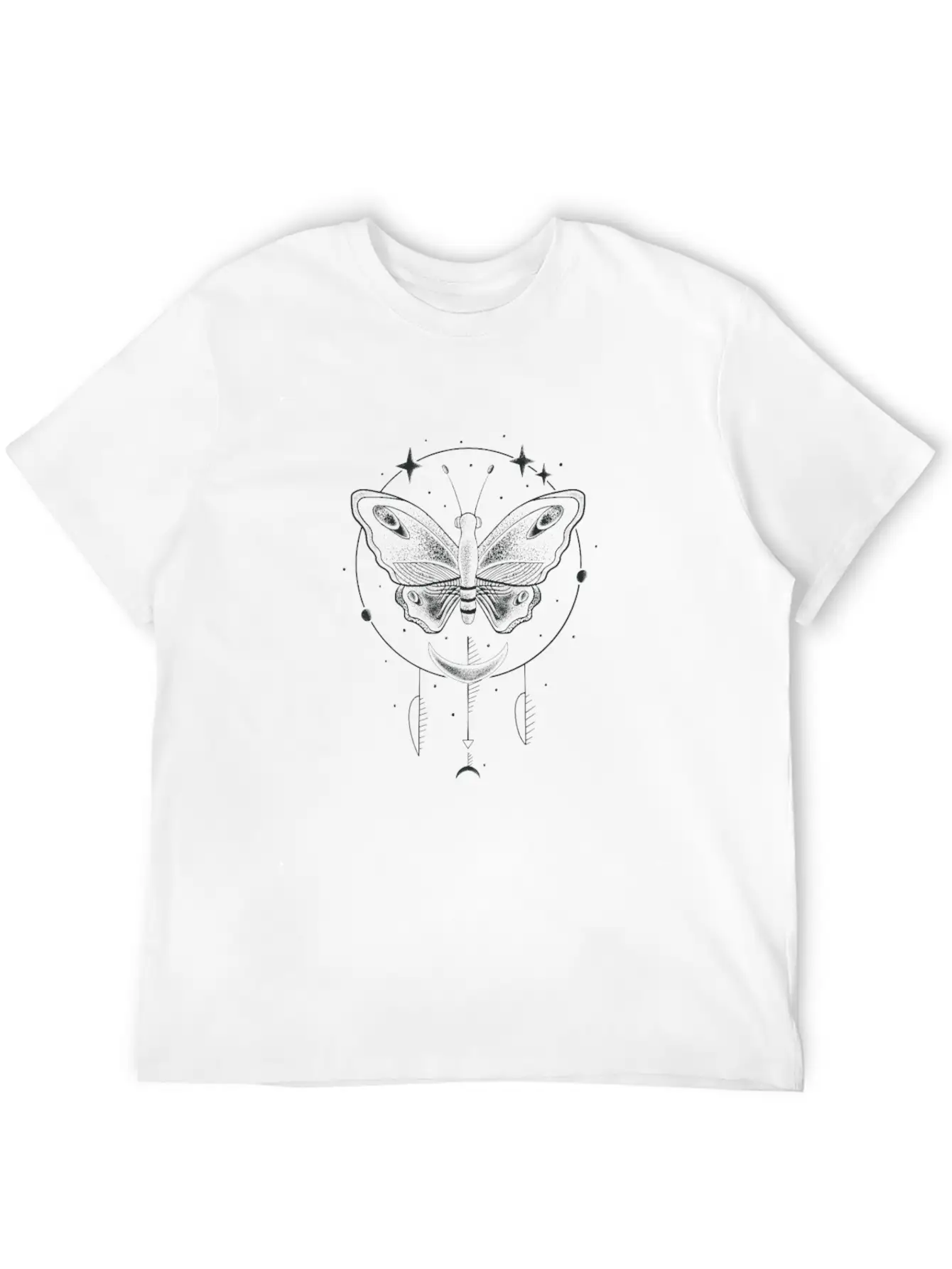 Butterfly Tattoo Gothic Wicca Magic Casual Graphic T-Shirt – Simple And Comfortable Daily Wear