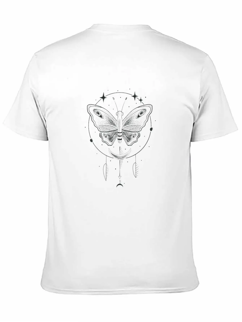 Butterfly Tattoo Gothic Wicca Magic Casual Graphic T-Shirt – Simple And Comfortable Daily Wear