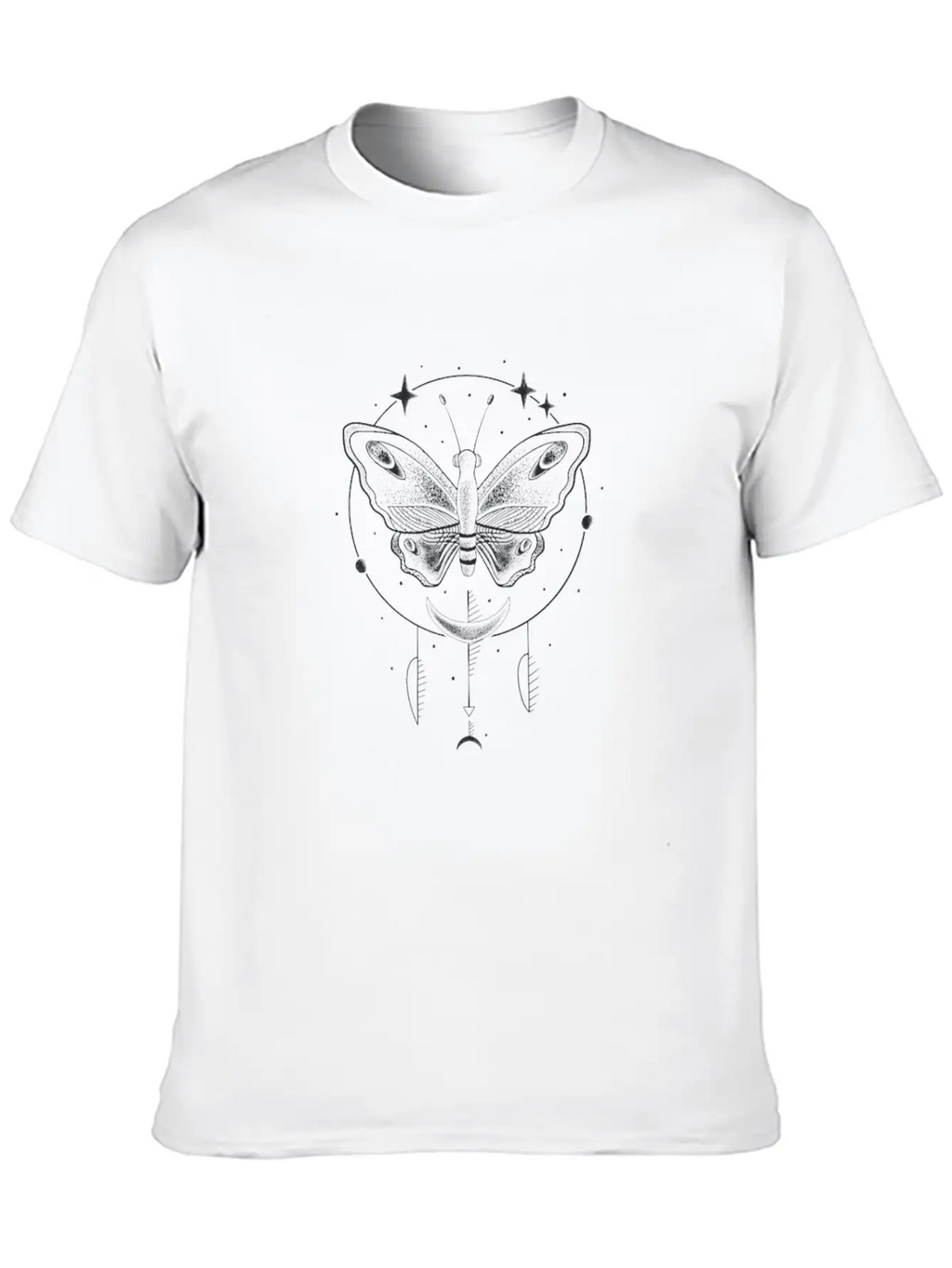 Butterfly Tattoo Gothic Wicca Magic Casual Graphic T-Shirt – Simple And Comfortable Daily Wear