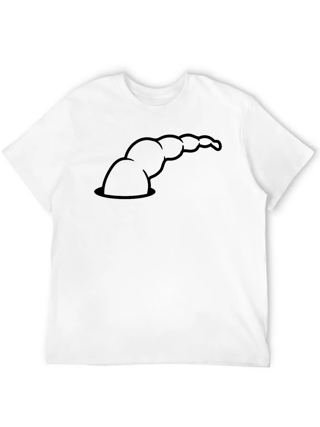 Buttock Tail Floor Hole Worm Comic Cartoon Clip Ar Essential Cotton Tee For Daily Outfits – Unisex Style