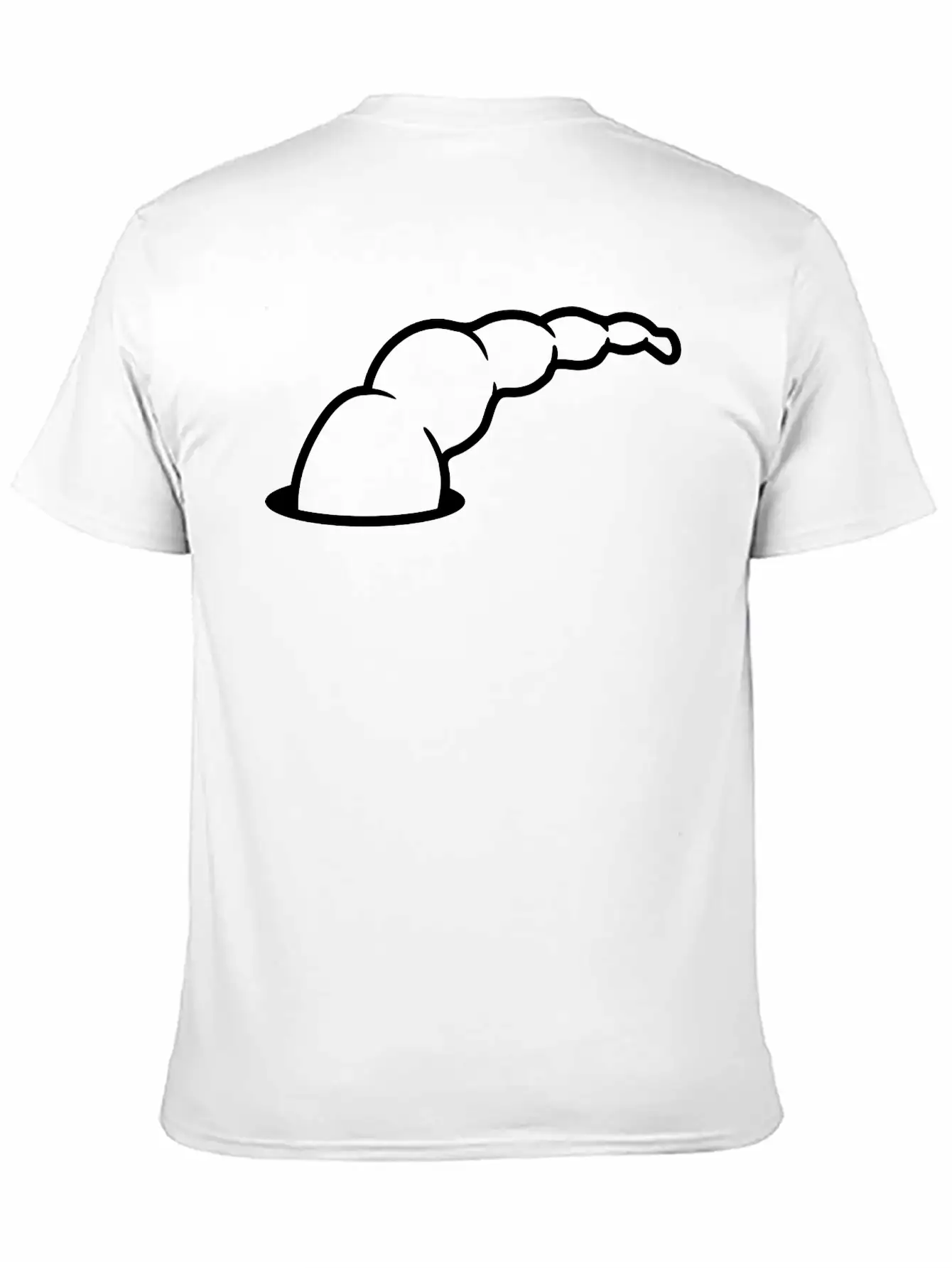 Buttock Tail Floor Hole Worm Comic Cartoon Clip Ar Essential Cotton Tee For Daily Outfits – Unisex Style