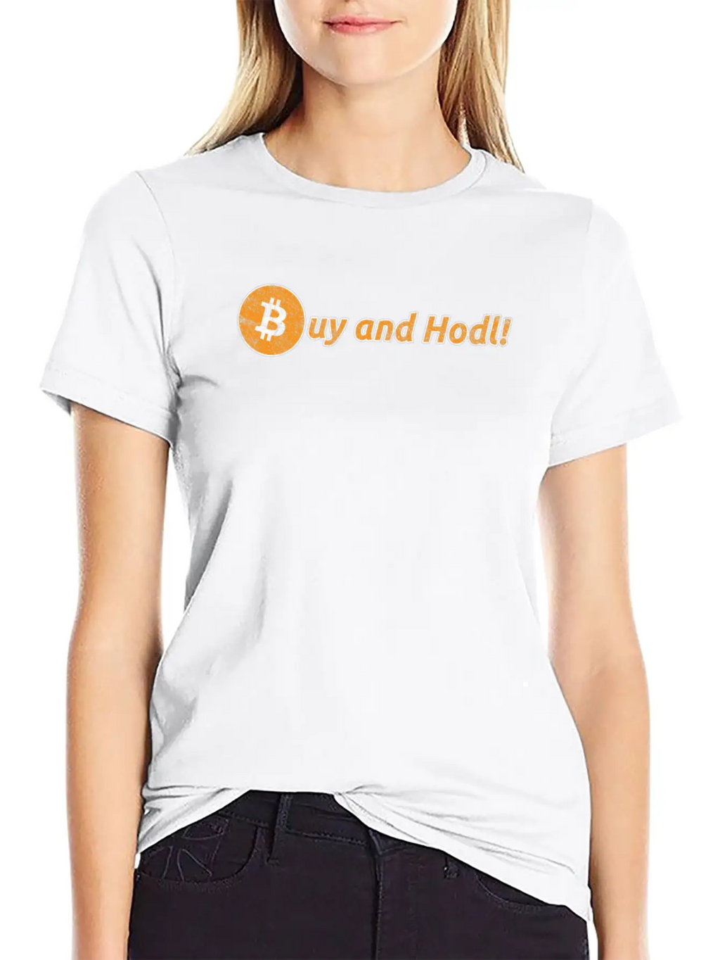 Buy And Hodl | Hold Bitcoin & Altcoins Or Crypto Unisex Short Sleeve Soft Cotton T-Shirt – Casual Everyday Wear