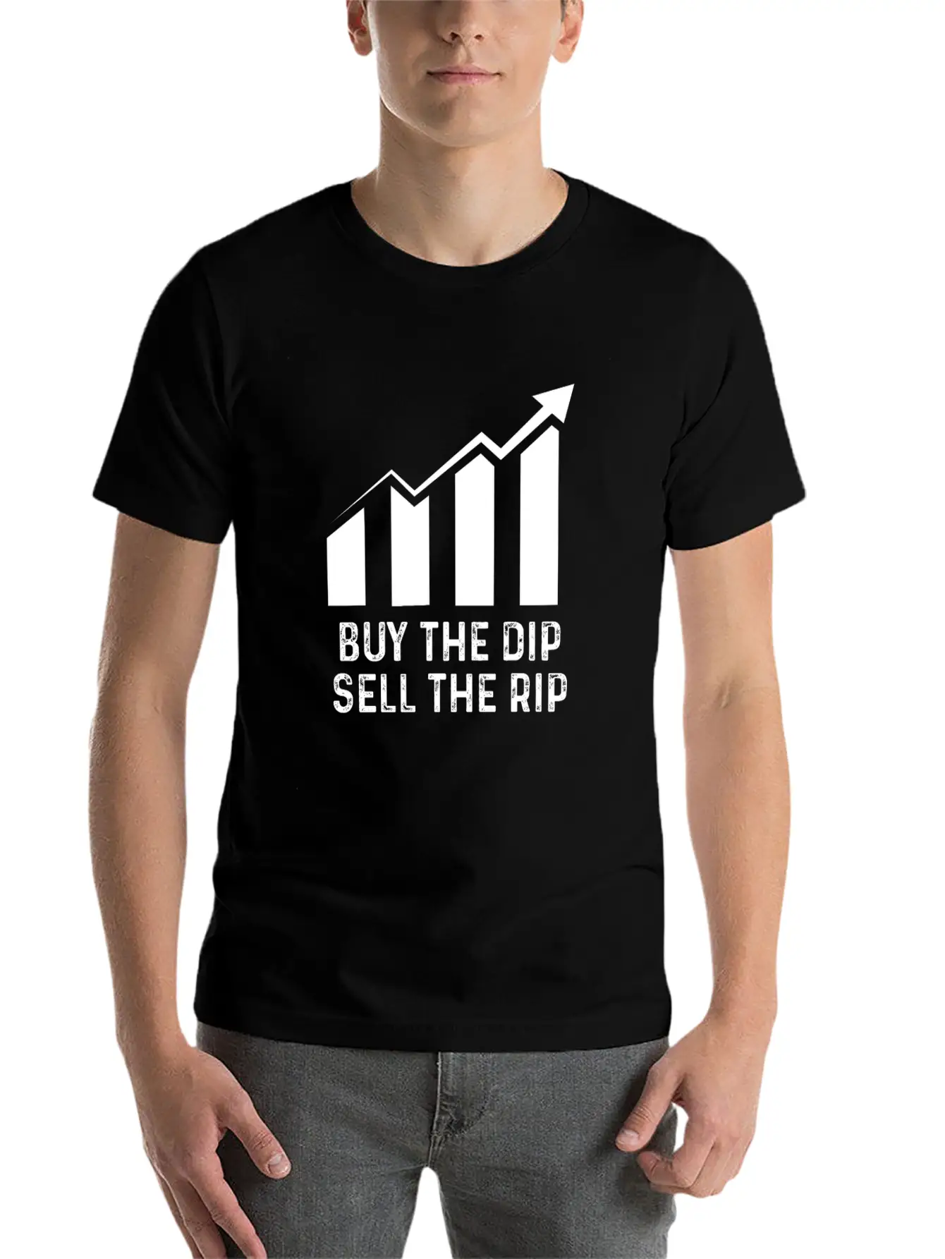Buy Dip Sell Rip Stock Bitcoin Crypto Swing Trader Casual Graphic T-Shirt – Simple And Comfortable Daily Wear