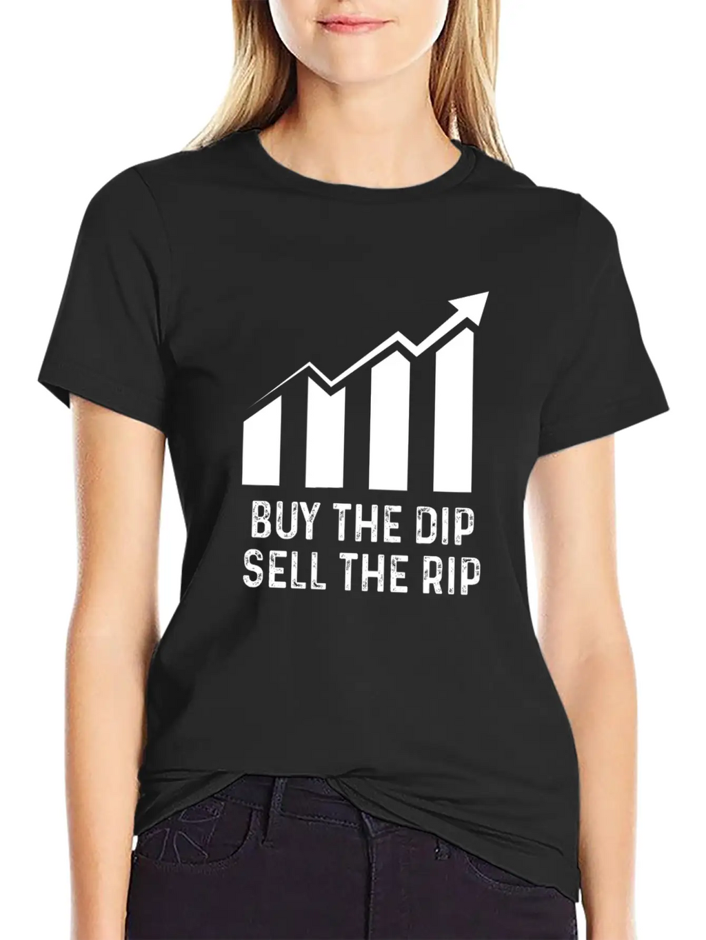 Buy Dip Sell Rip Stock Bitcoin Crypto Swing Trader Casual Graphic T-Shirt – Simple And Comfortable Daily Wear