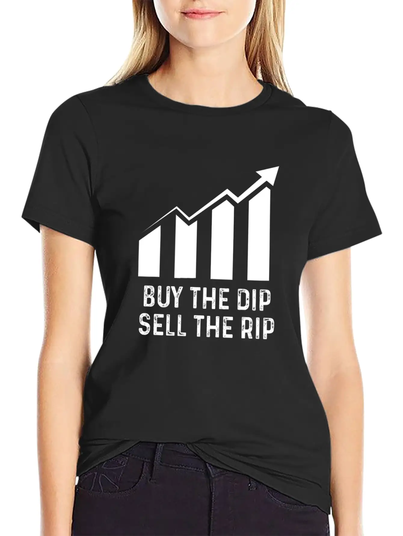 Buy Dip Sell Rip Stock Bitcoin Crypto Swing Trader Casual Graphic T-Shirt – Simple And Comfortable Daily Wear