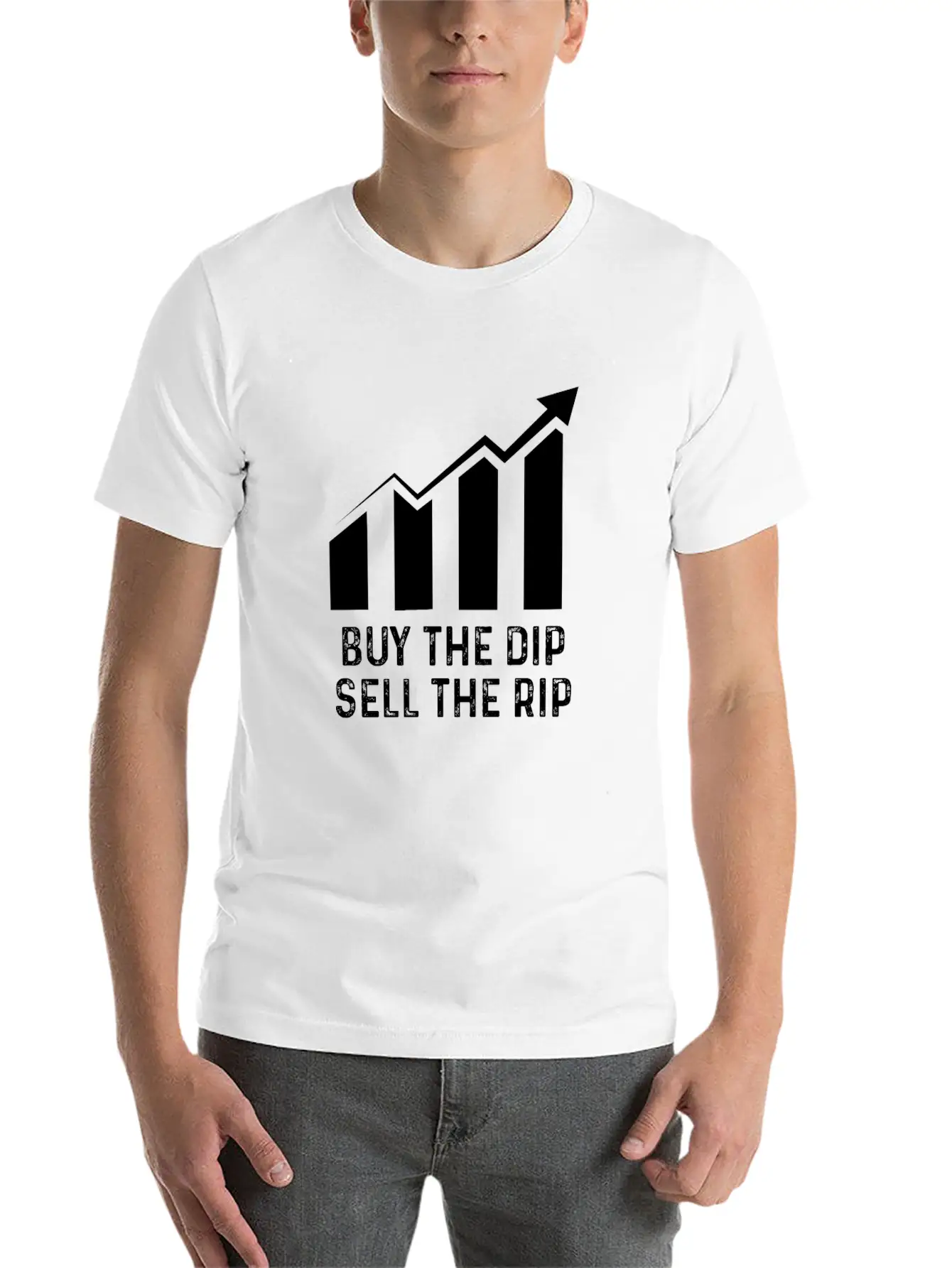 Buy Dip Sell Rip Stock Bitcoin Crypto Swing Trader Casual Graphic T-Shirt – Simple And Comfortable Daily Wear