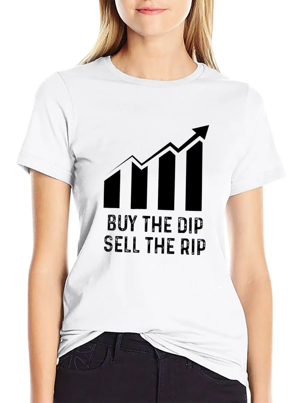 Buy Dip Sell Rip Stock Bitcoin Crypto Swing Trader Casual Graphic T-Shirt – Simple And Comfortable Daily Wear