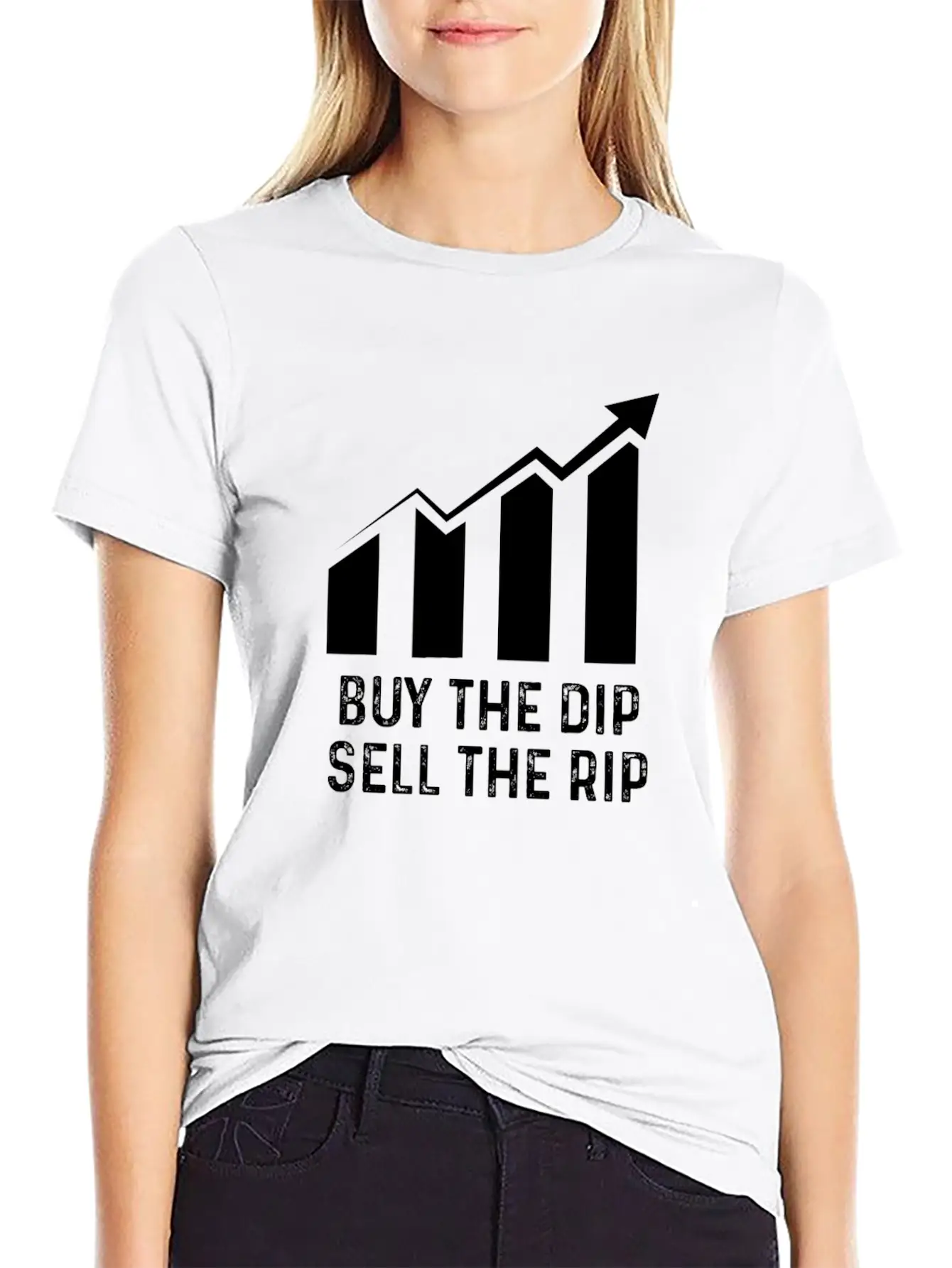 Buy Dip Sell Rip Stock Bitcoin Crypto Swing Trader Casual Graphic T-Shirt – Simple And Comfortable Daily Wear