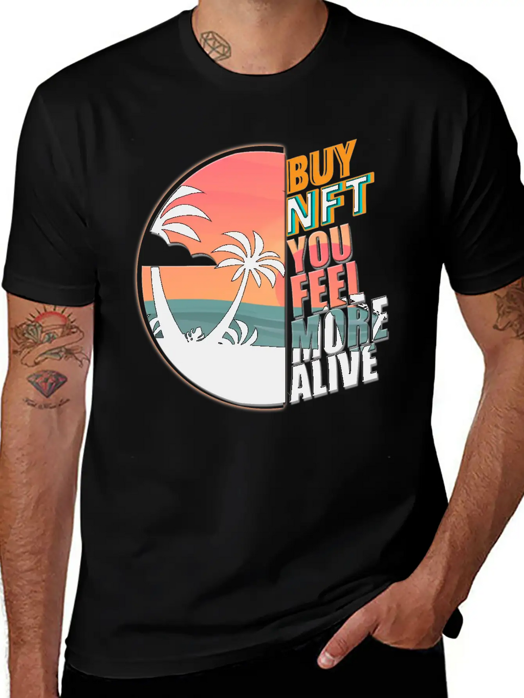 Buy NFT You Feel More Alive Essential Cotton Tee For Daily Outfits – Unisex Style