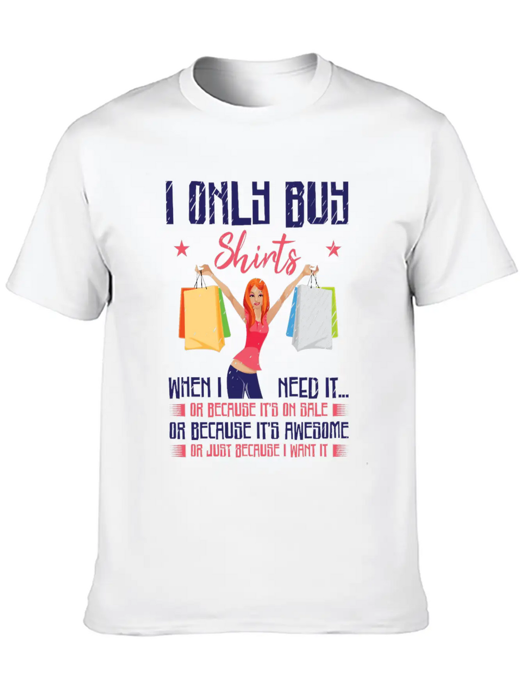 Buying Shirt Clothes Shopping Enthusiast Breathable Soft Cotton T-Shirt – Timeless Casual Look