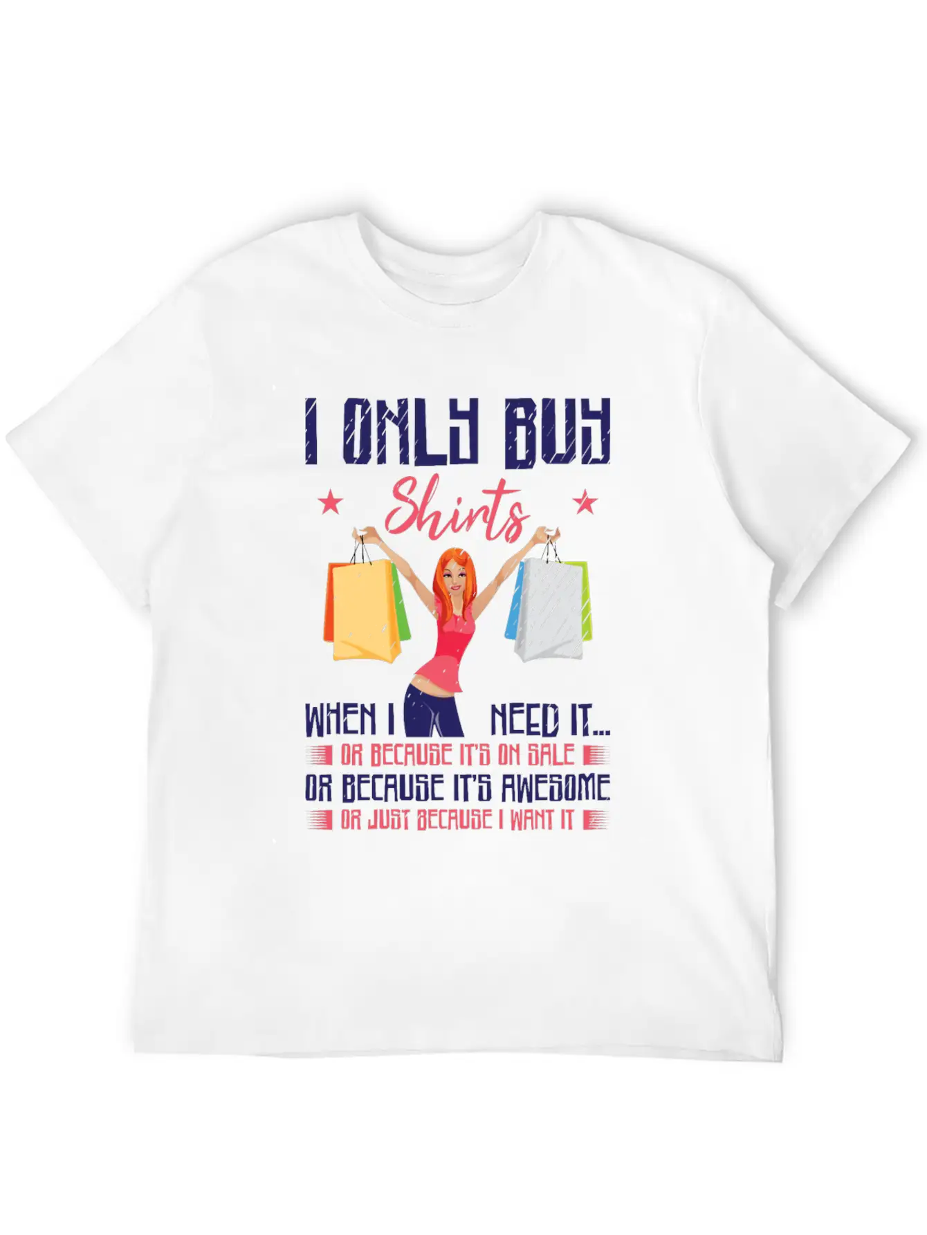 Buying Shirt Clothes Shopping Enthusiast Breathable Soft Cotton T-Shirt – Timeless Casual Look