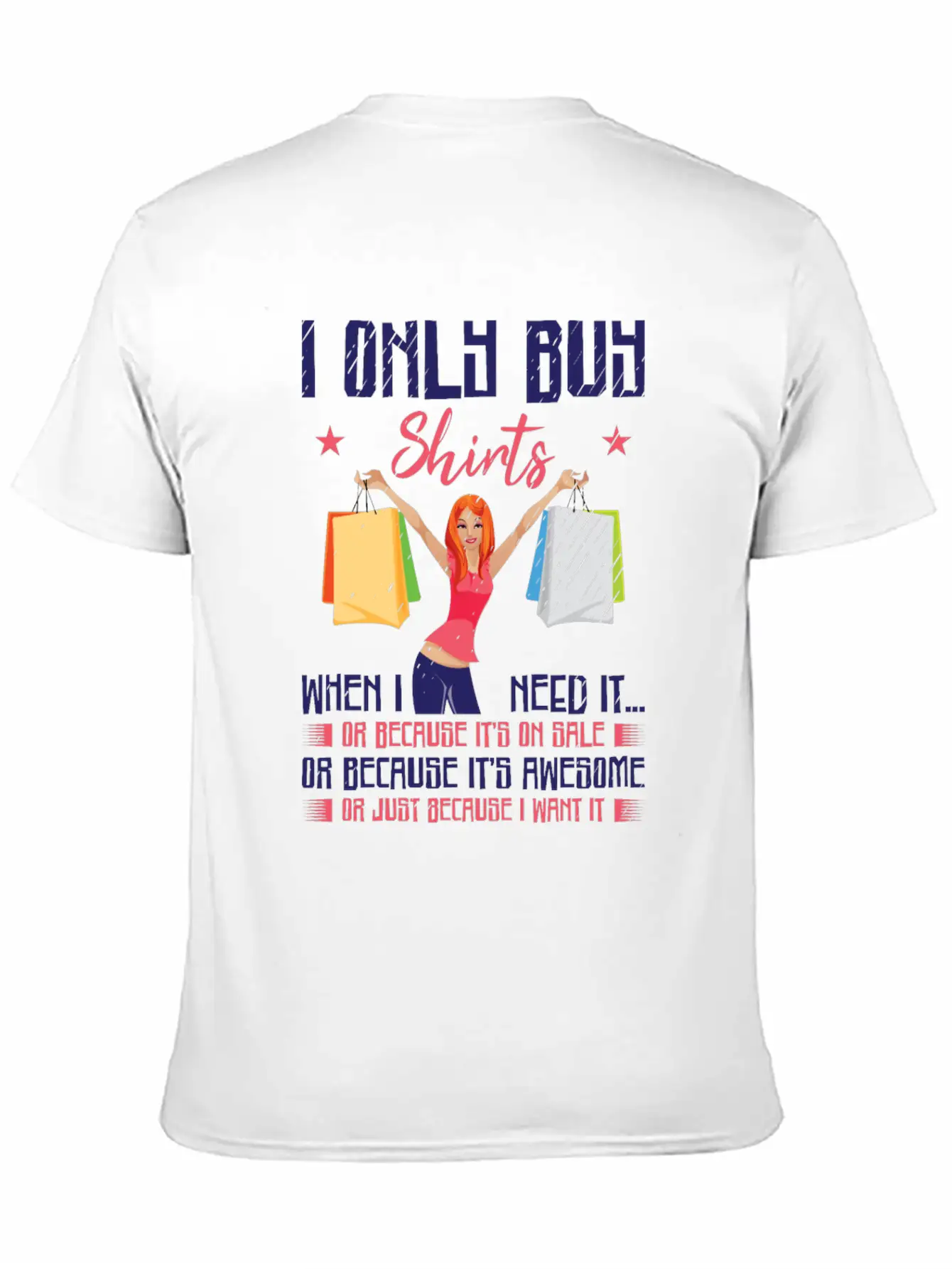 Buying Shirt Clothes Shopping Enthusiast Breathable Soft Cotton T-Shirt – Timeless Casual Look