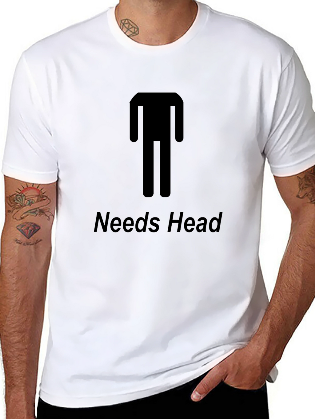 Needs Head Funny Graphic T-Shirt - Unisex Tee