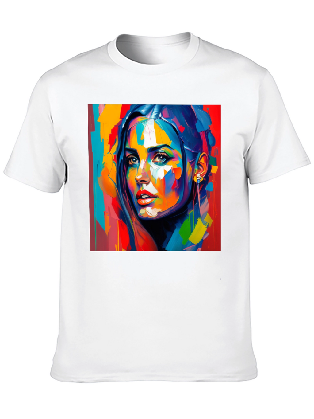 Abstract Woman Art Print Black T-Shirt