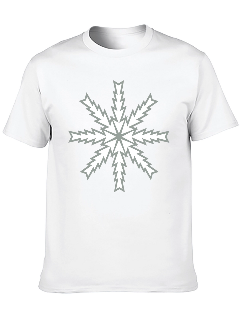 Abstract Snowflake Graphic Black T-Shirt