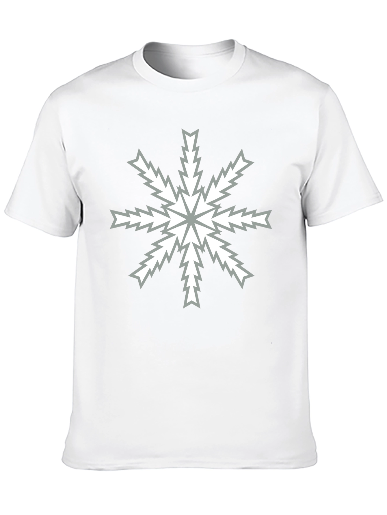 Abstract Snowflake Graphic Black T-Shirt
