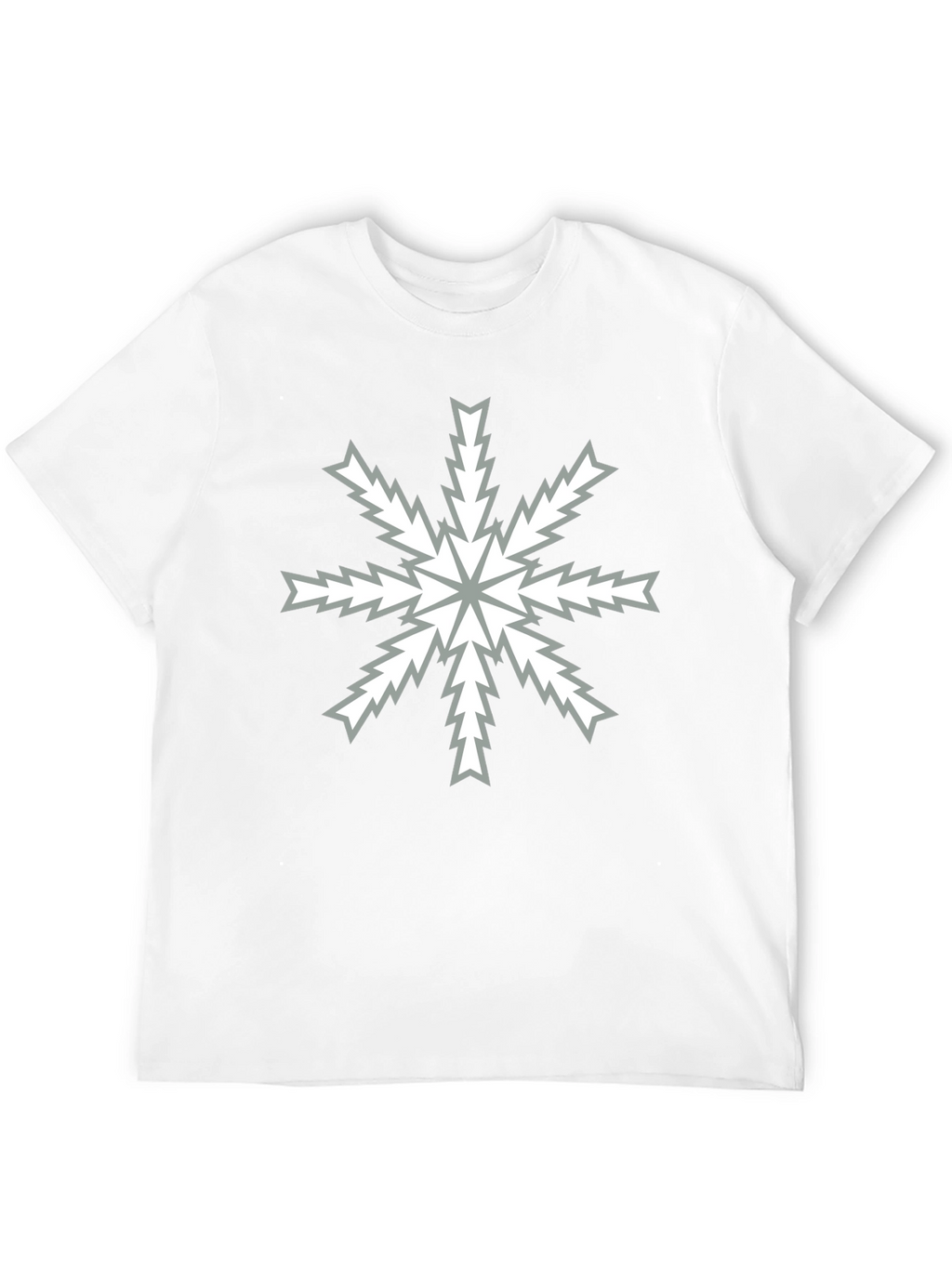 Abstract Snowflake Graphic Black T-Shirt
