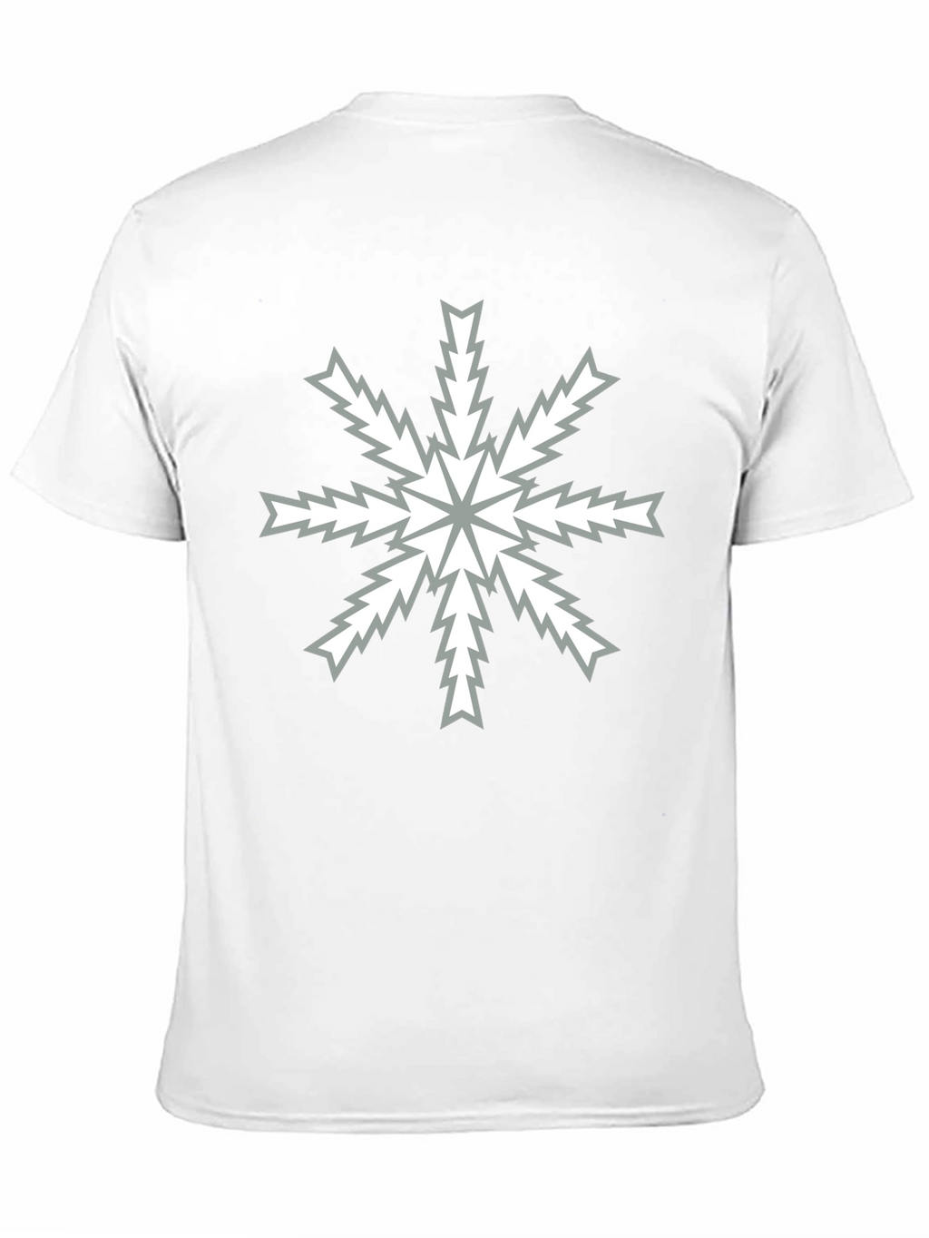 Abstract Snowflake Graphic Black T-Shirt