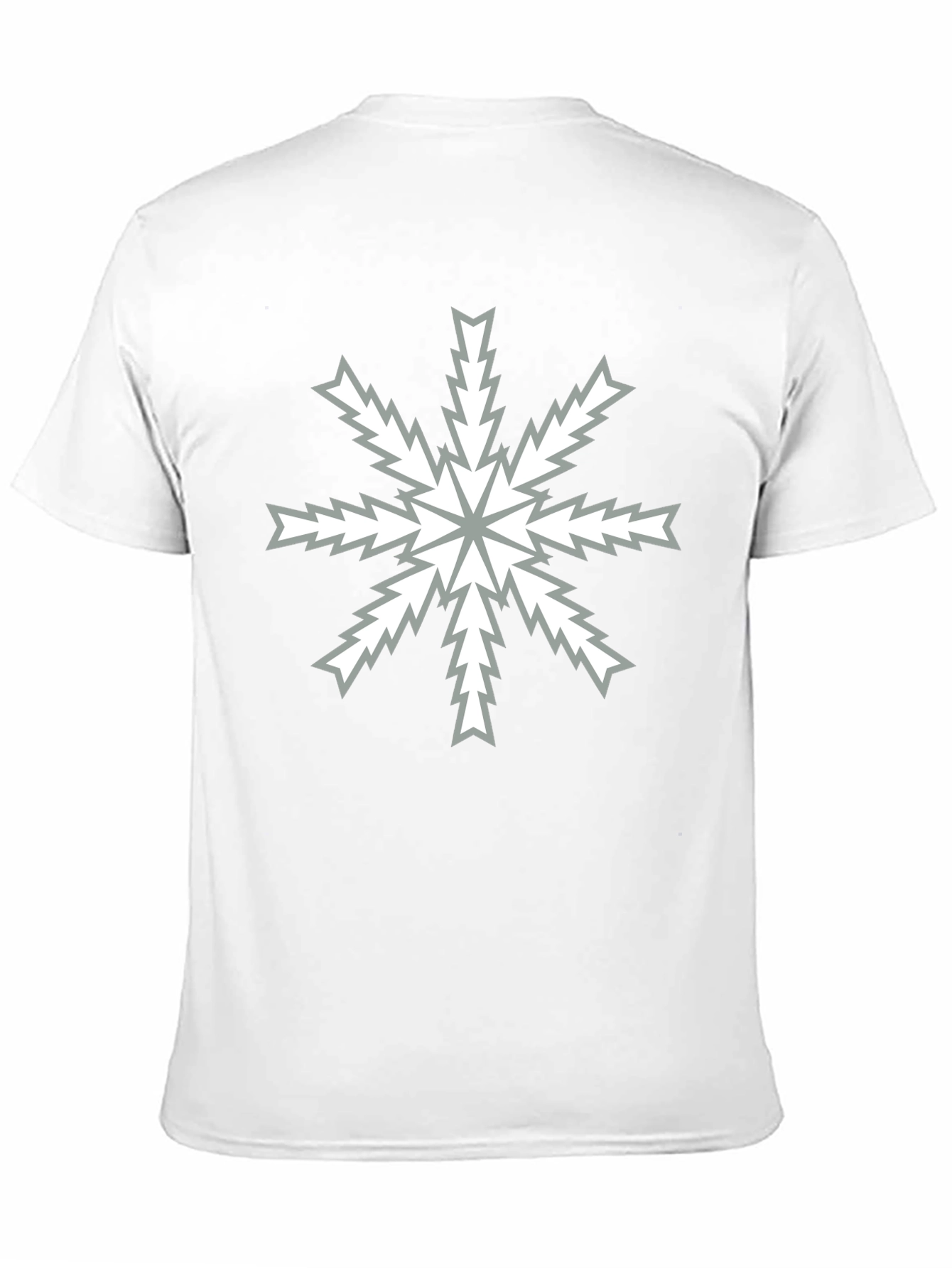 Abstract Snowflake Graphic Black T-Shirt