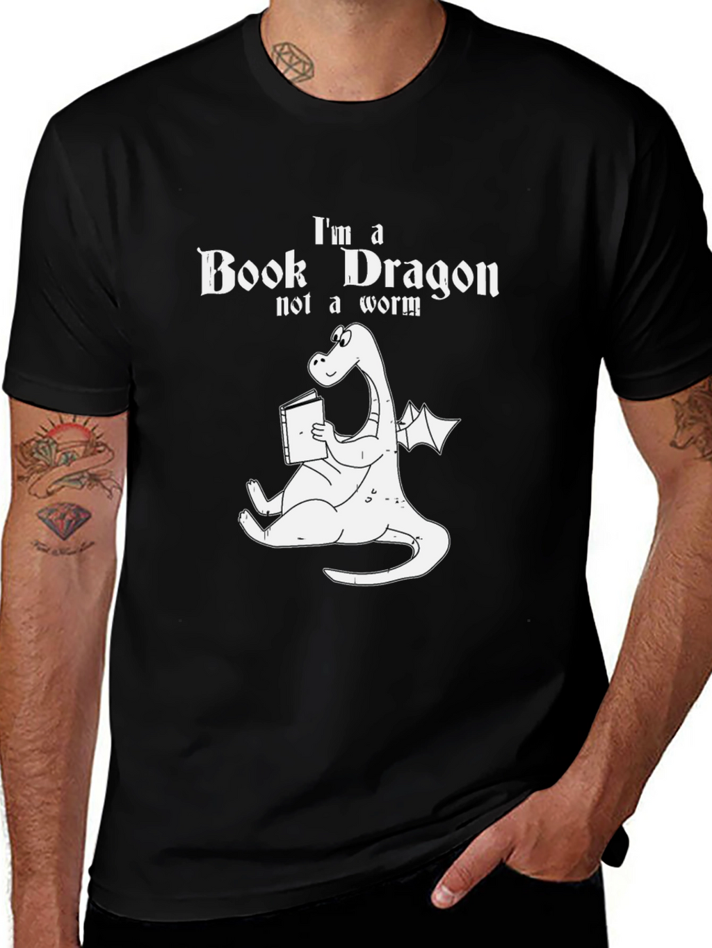 Book Dragon T-Shirt: Funny Reader Tee