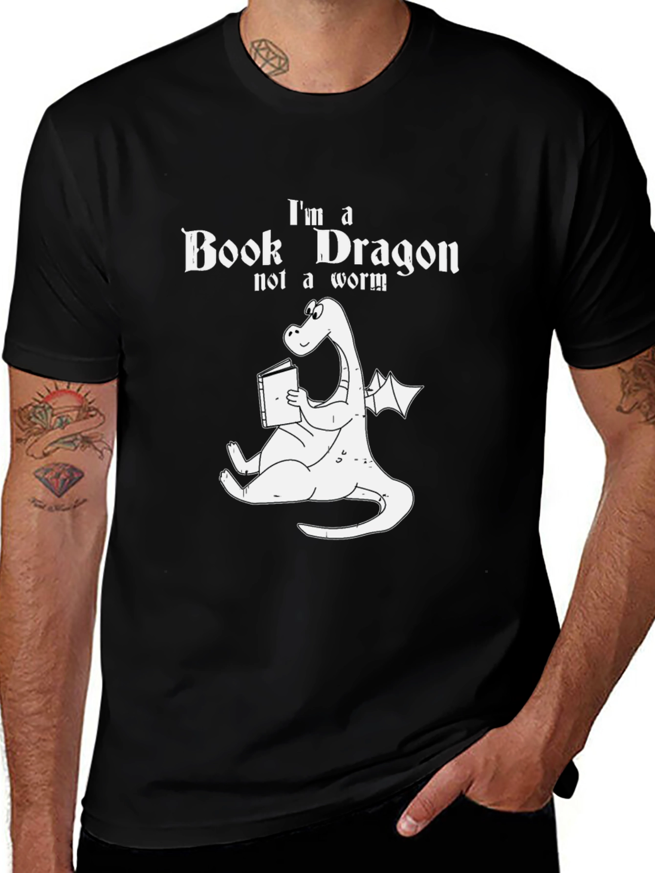 Book Dragon T-Shirt: Funny Reader Tee