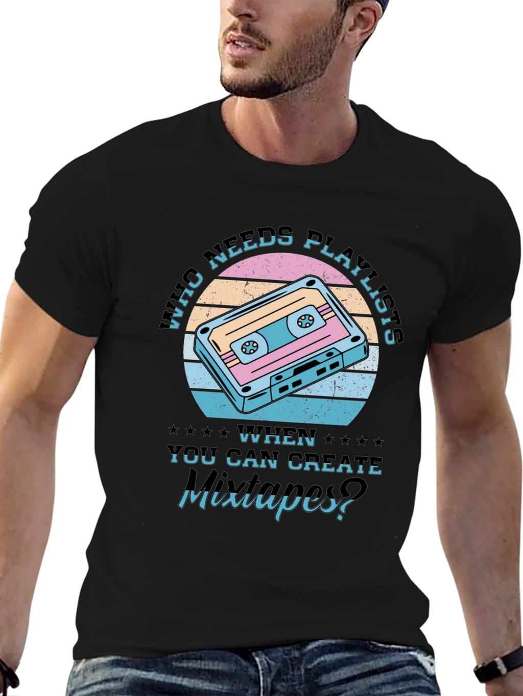 Retro Mixtape T-Shirt - Who Needs Playlists?