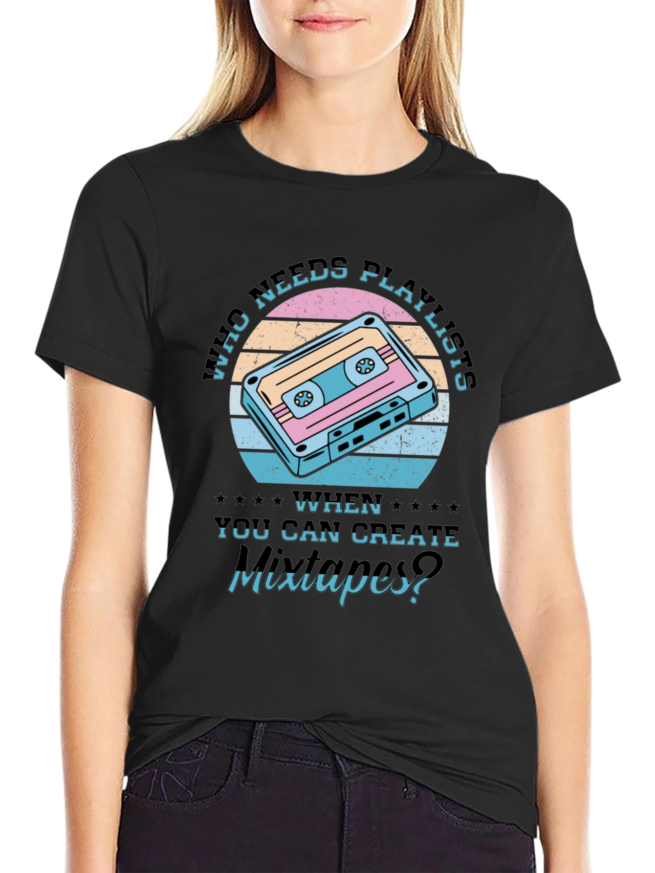 Retro Mixtape T-Shirt - Who Needs Playlists?