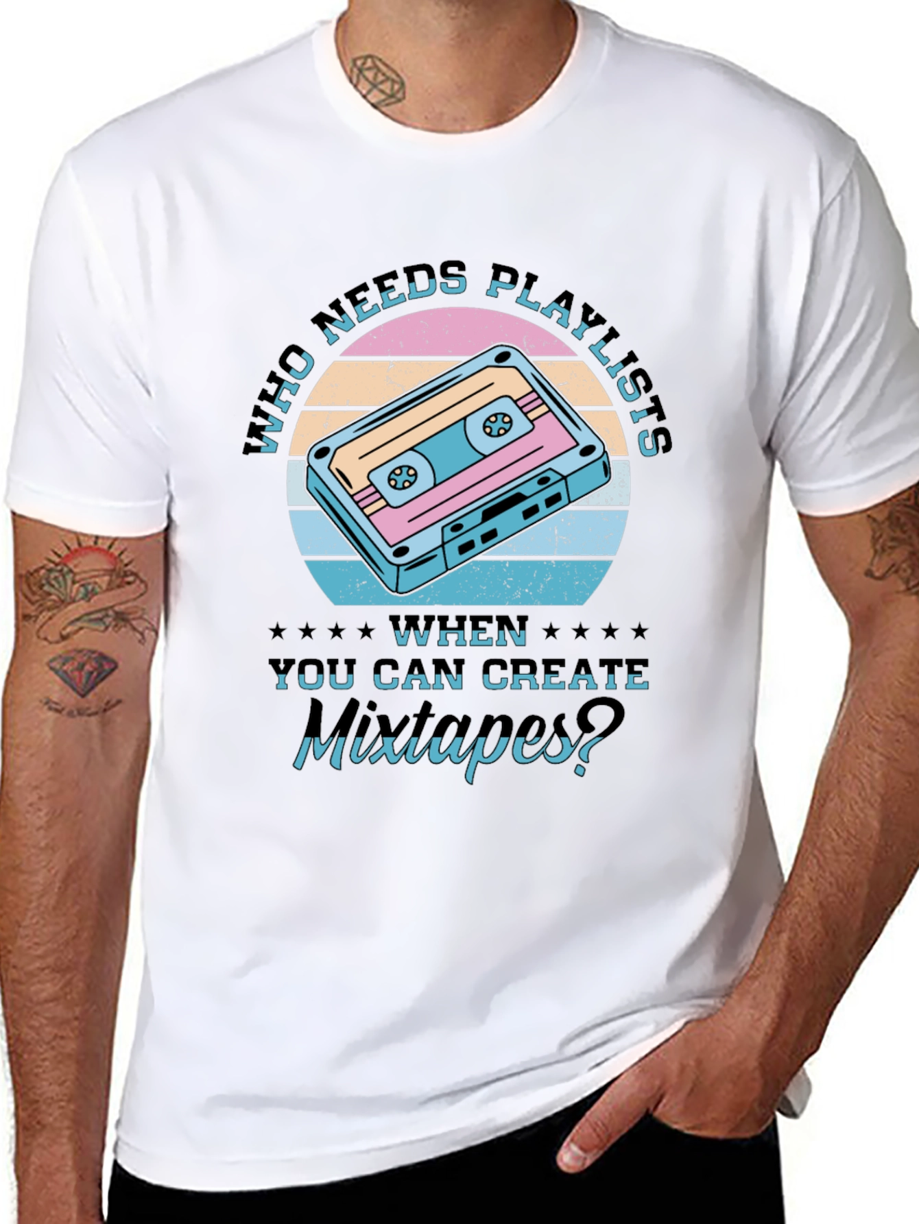 Retro Mixtape T-Shirt - Who Needs Playlists?