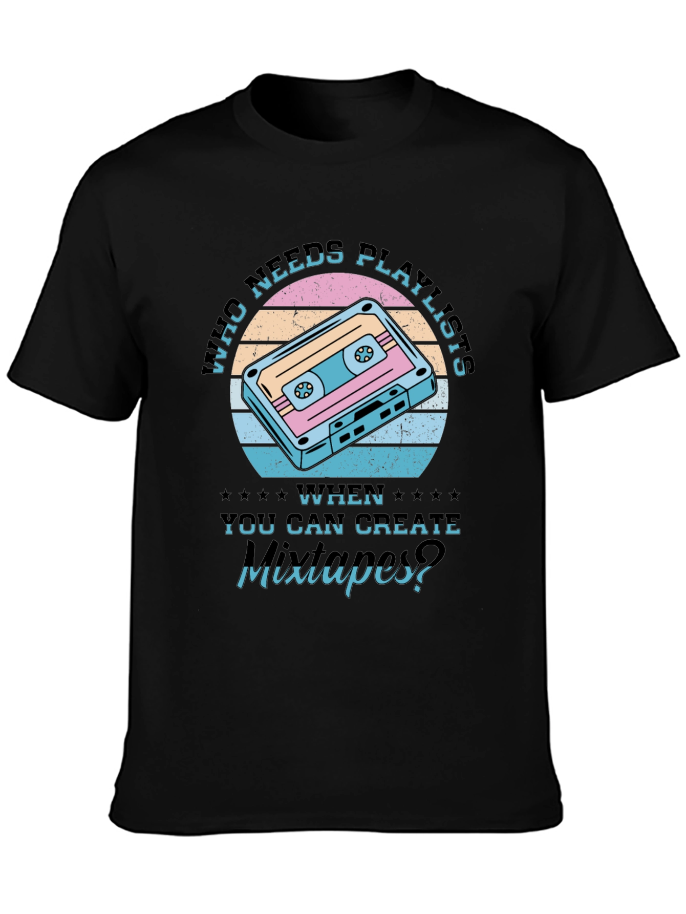 Retro Mixtape T-Shirt - Who Needs Playlists?