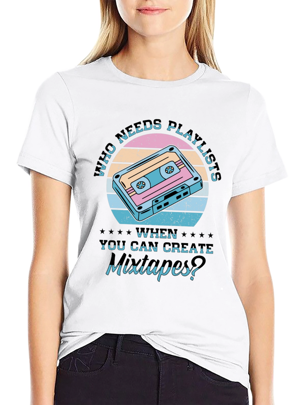 Retro Mixtape T-Shirt - Who Needs Playlists?