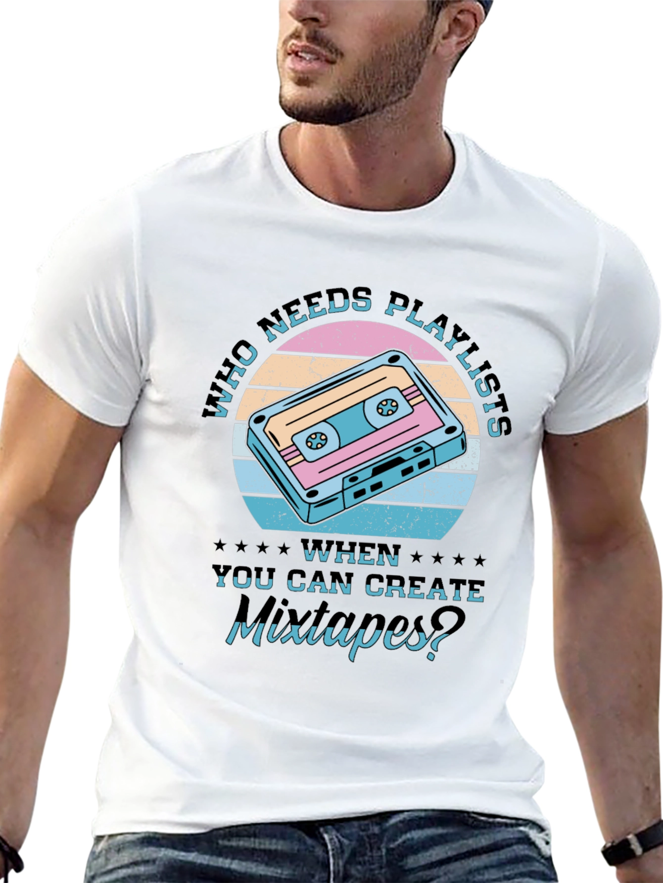 Retro Mixtape T-Shirt - Who Needs Playlists?