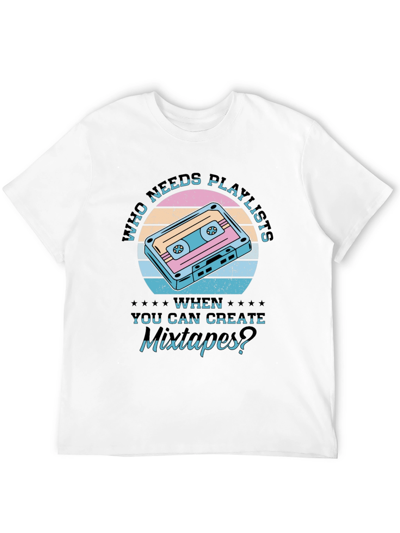 Retro Mixtape T-Shirt - Who Needs Playlists?