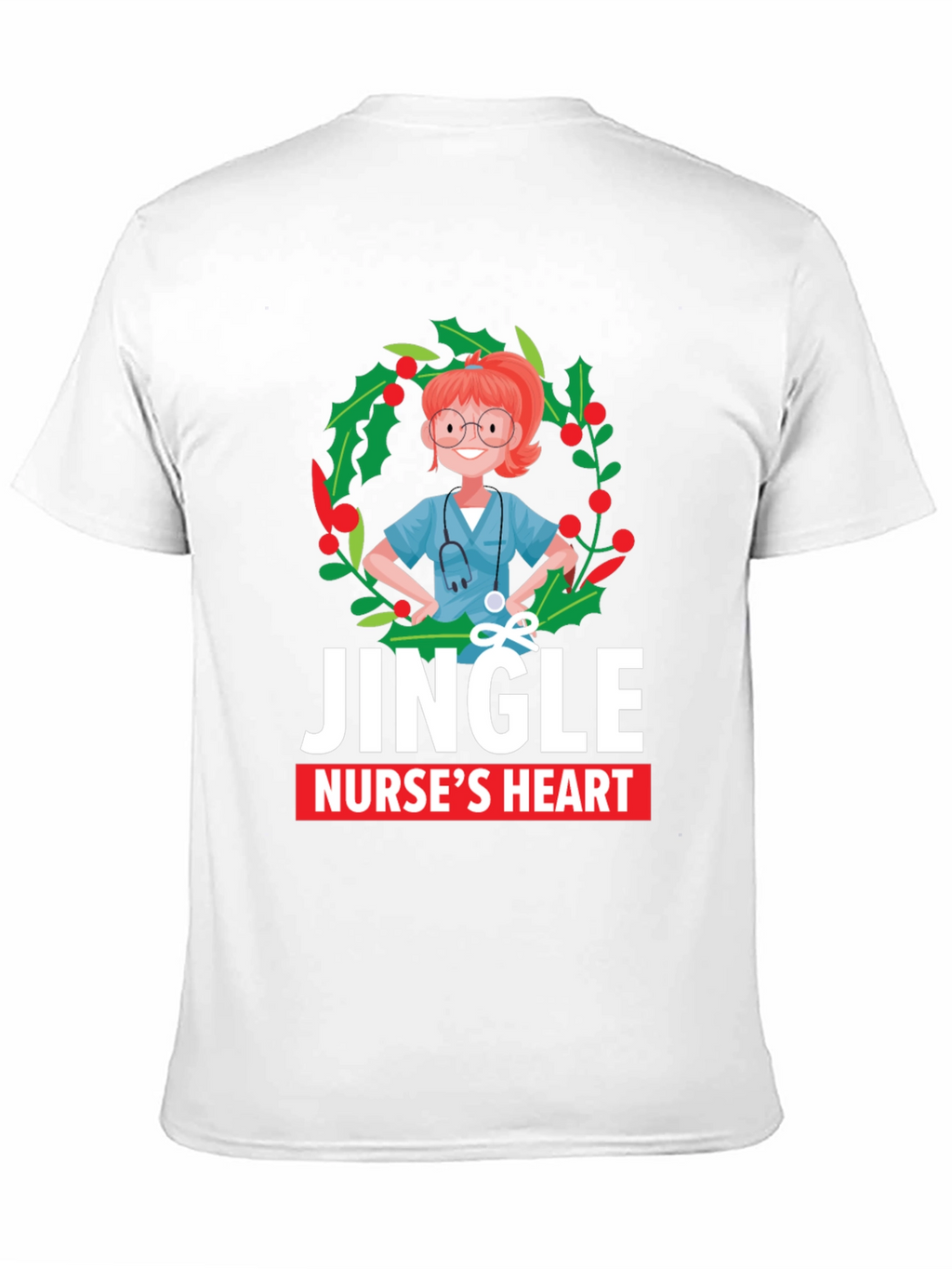 Jingle Nurses Heart Christmas T-Shirt