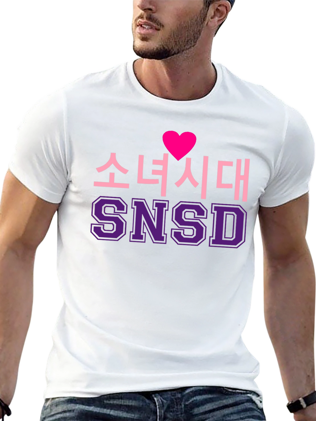 Girls Generation SNSD Heart Black T-Shirt