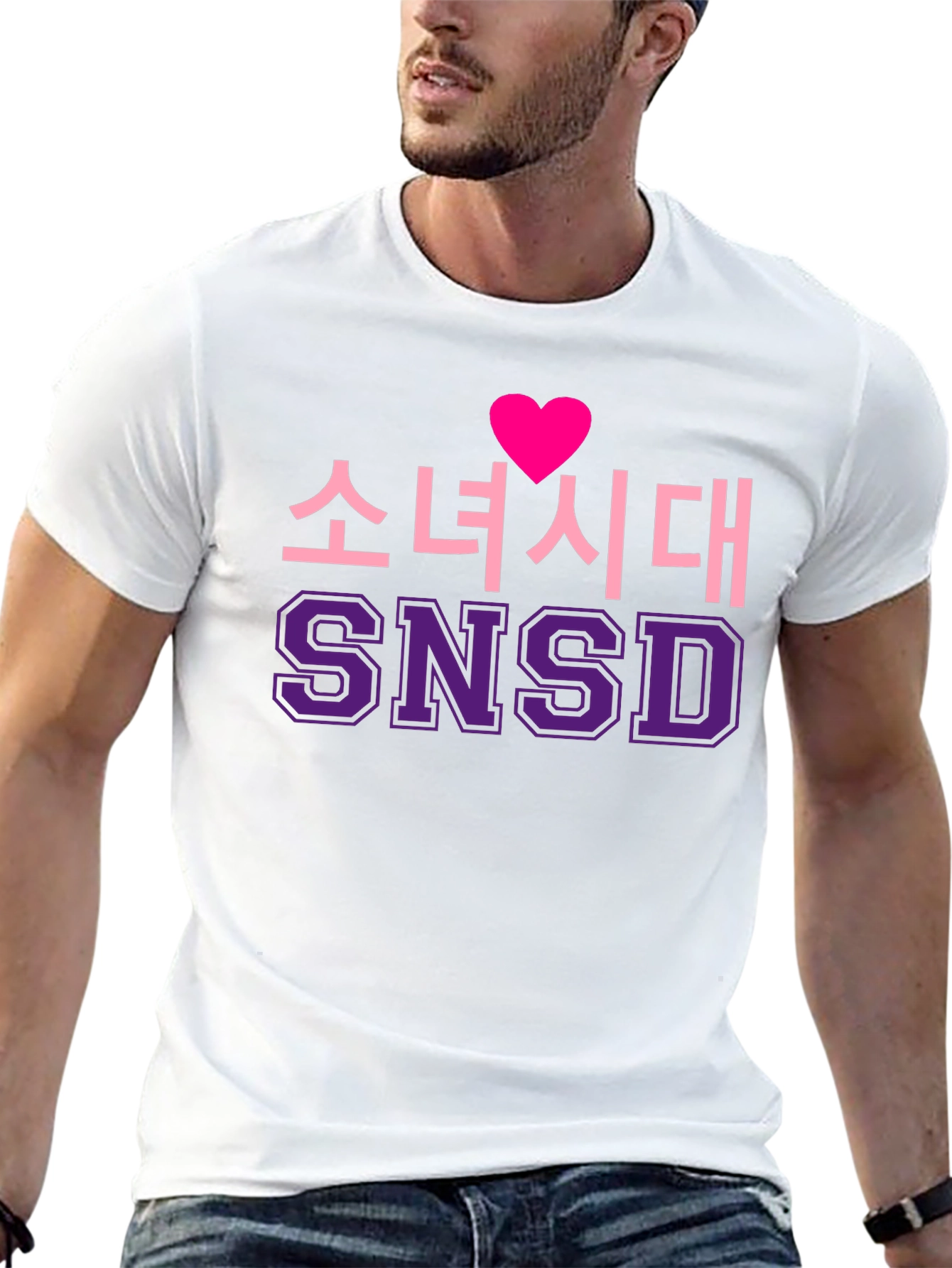 Girls Generation SNSD Heart Black T-Shirt