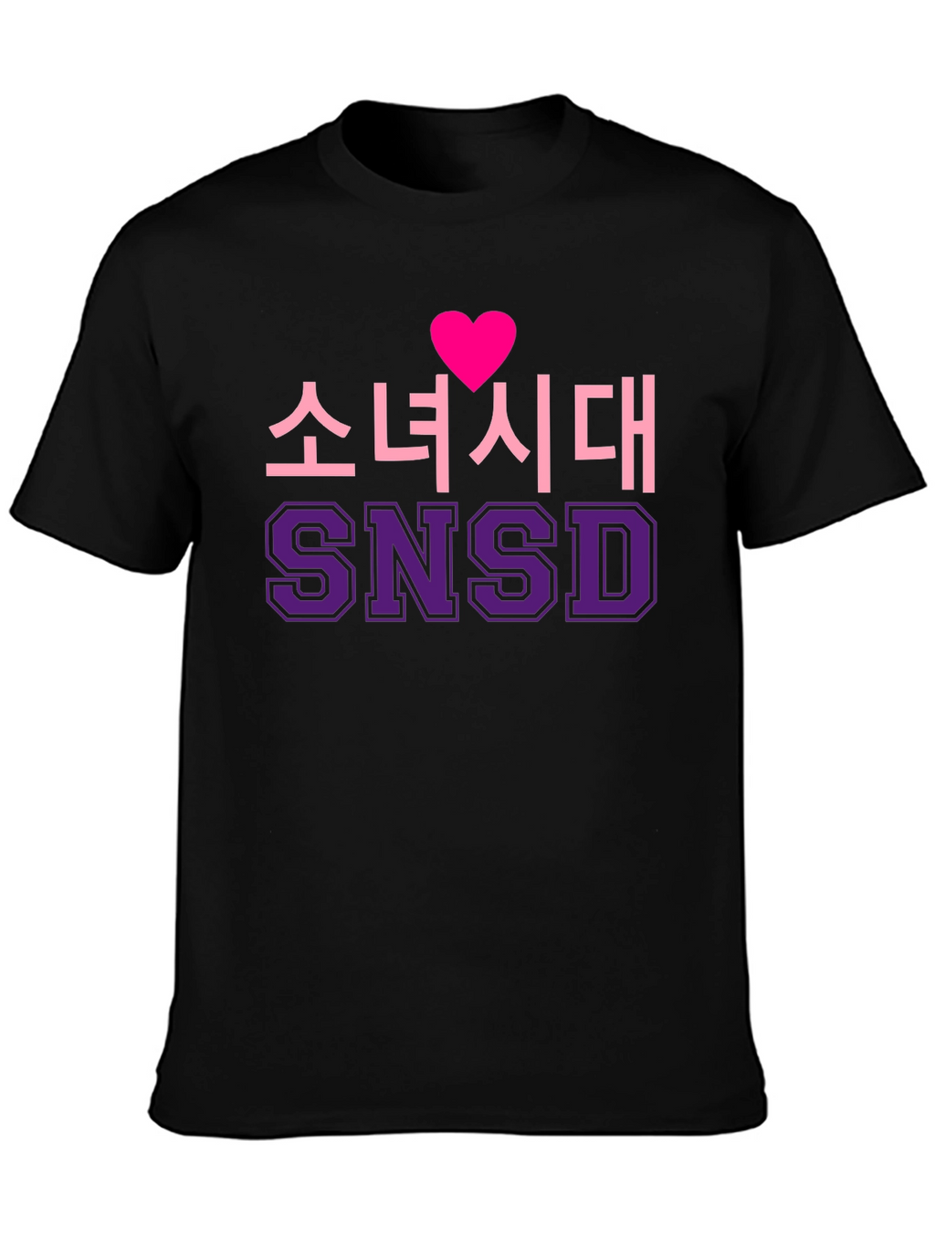 Girls Generation SNSD Heart Black T-Shirt