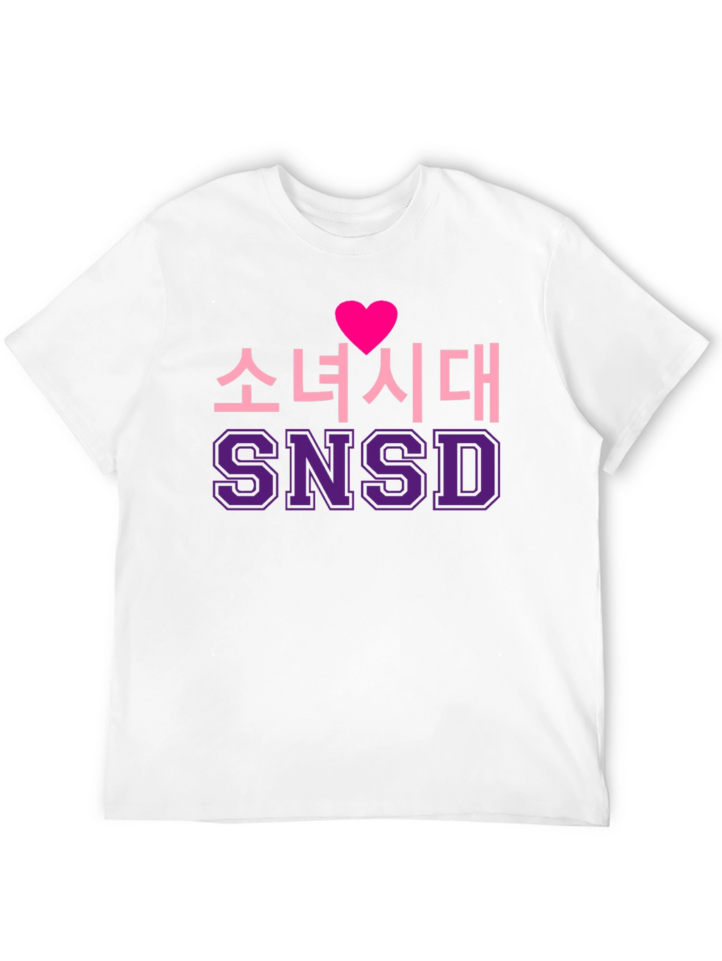 Girls Generation SNSD Heart Black T-Shirt