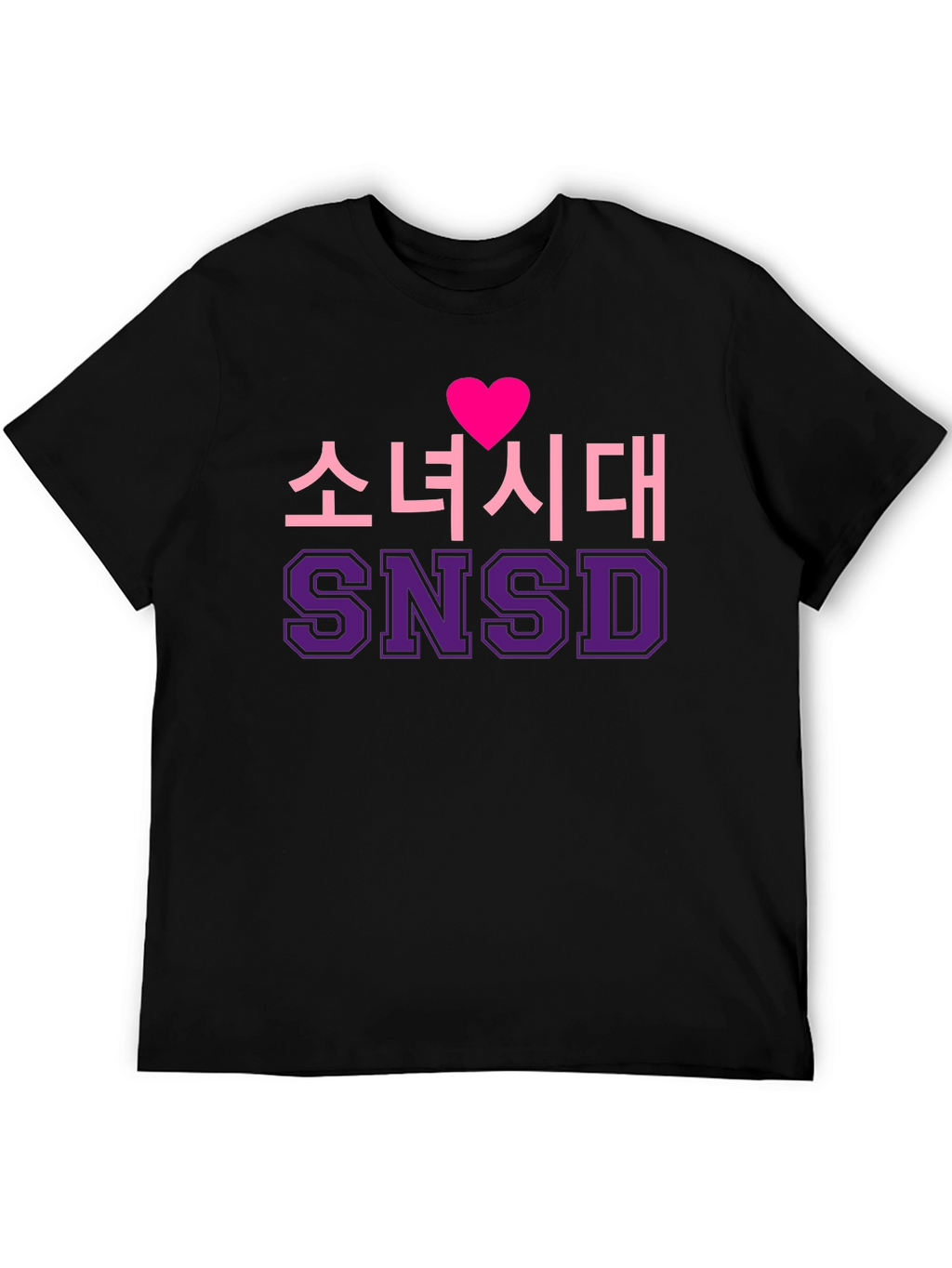 Girls Generation SNSD Heart Black T-Shirt