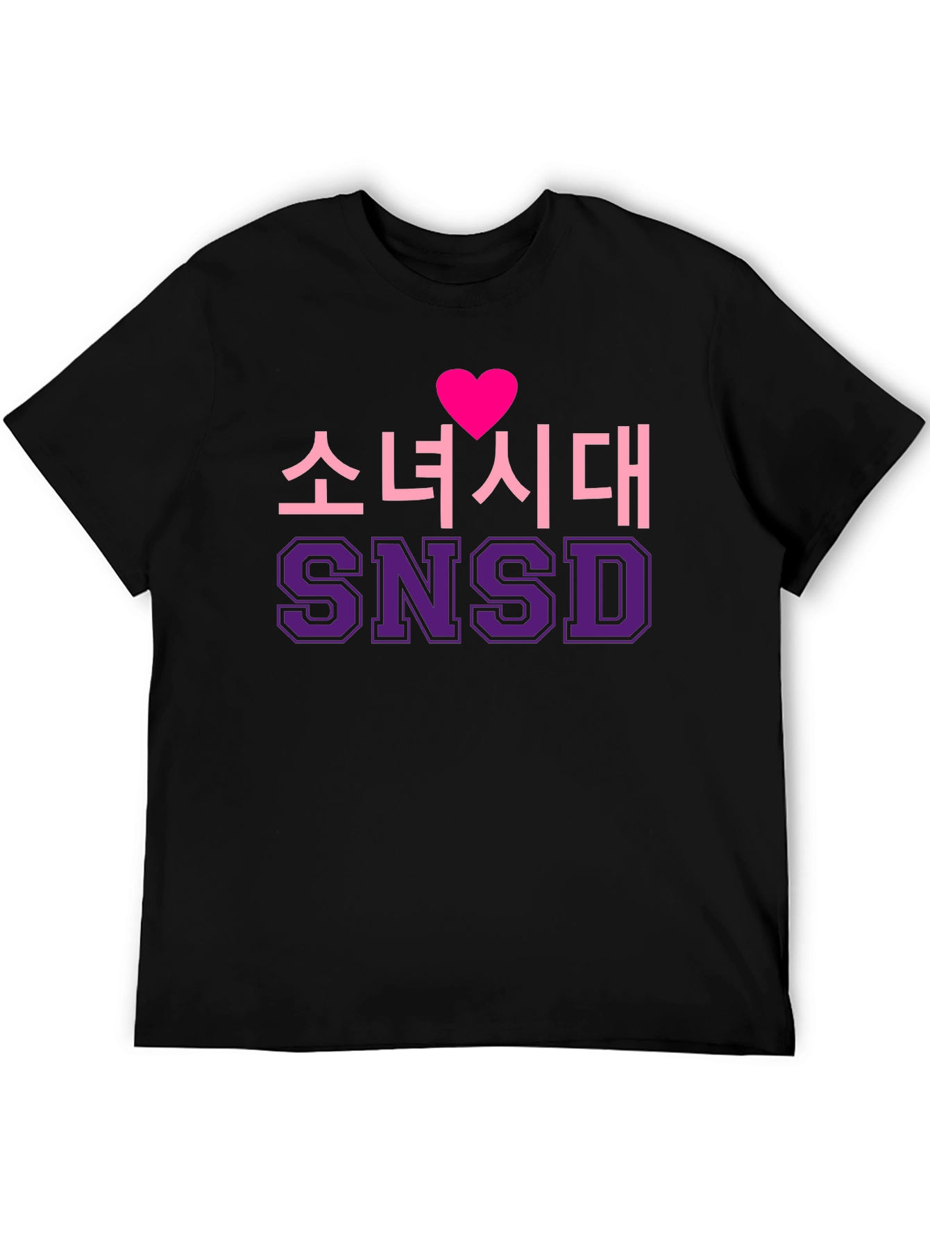 Girls Generation SNSD Heart Black T-Shirt