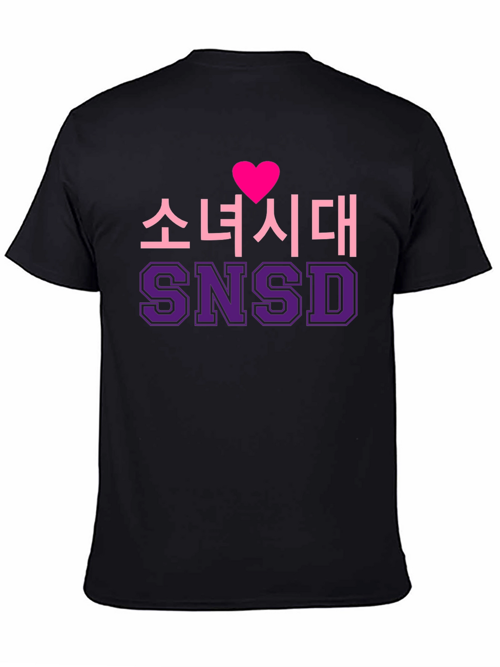Girls Generation SNSD Heart Black T-Shirt