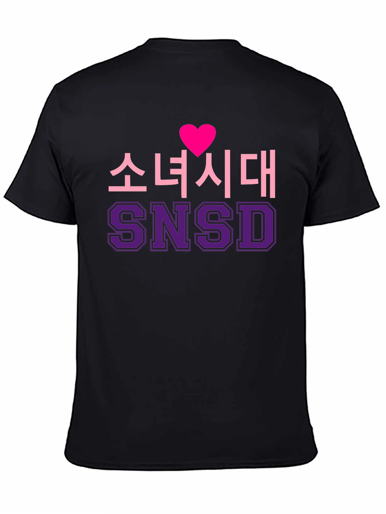 Girls Generation SNSD Heart Black T-Shirt