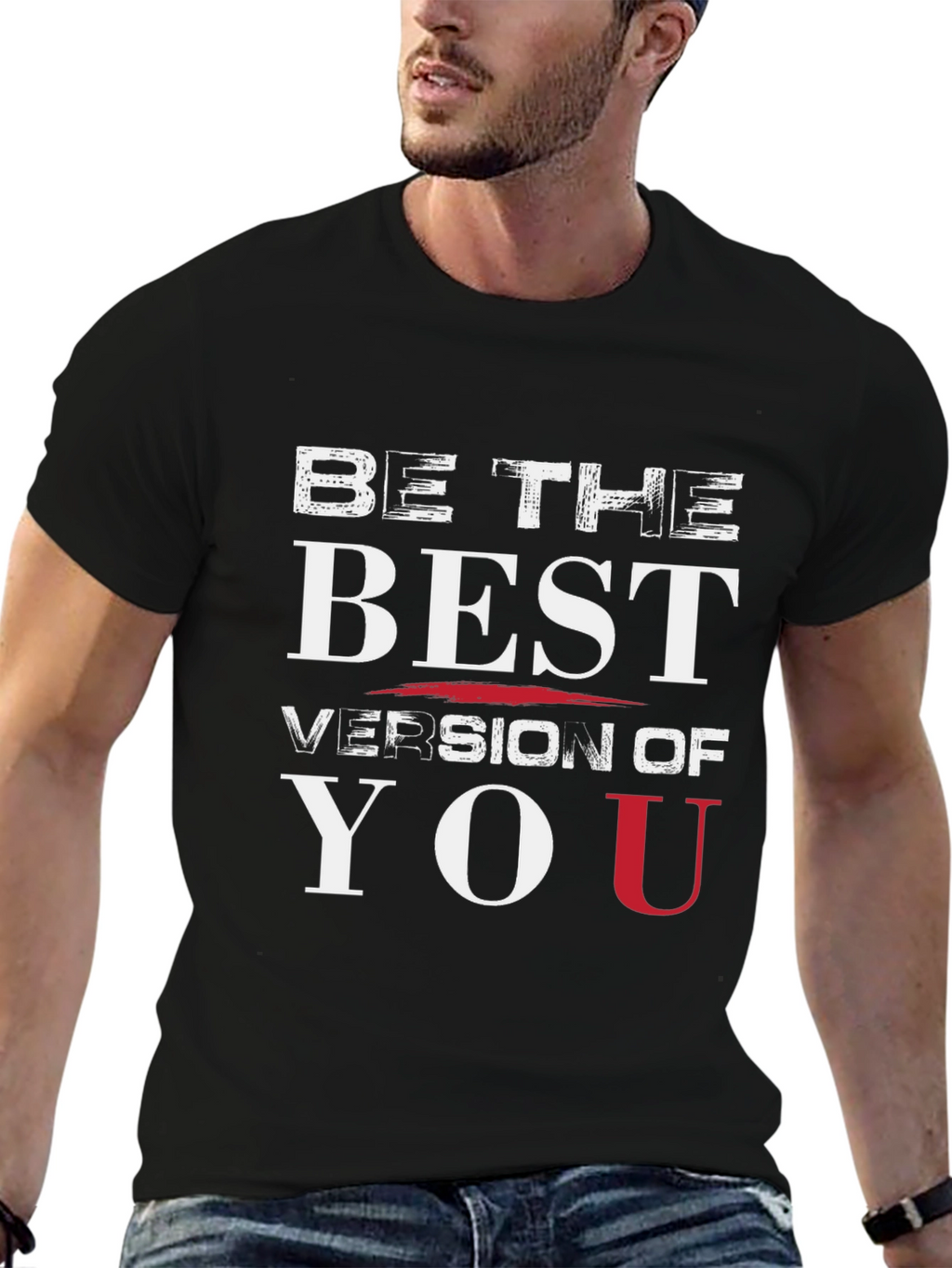 Be The Best Version Of You Black Graphic Tee
