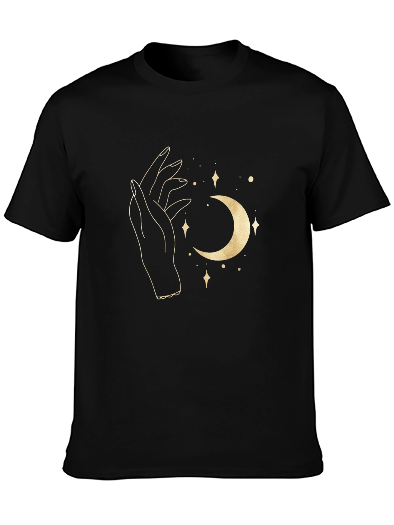 Mystic Moon Graphic Tee - Black