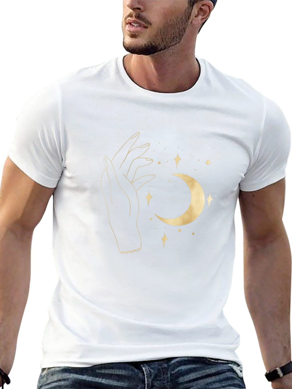 Mystic Moon Graphic Tee - Black