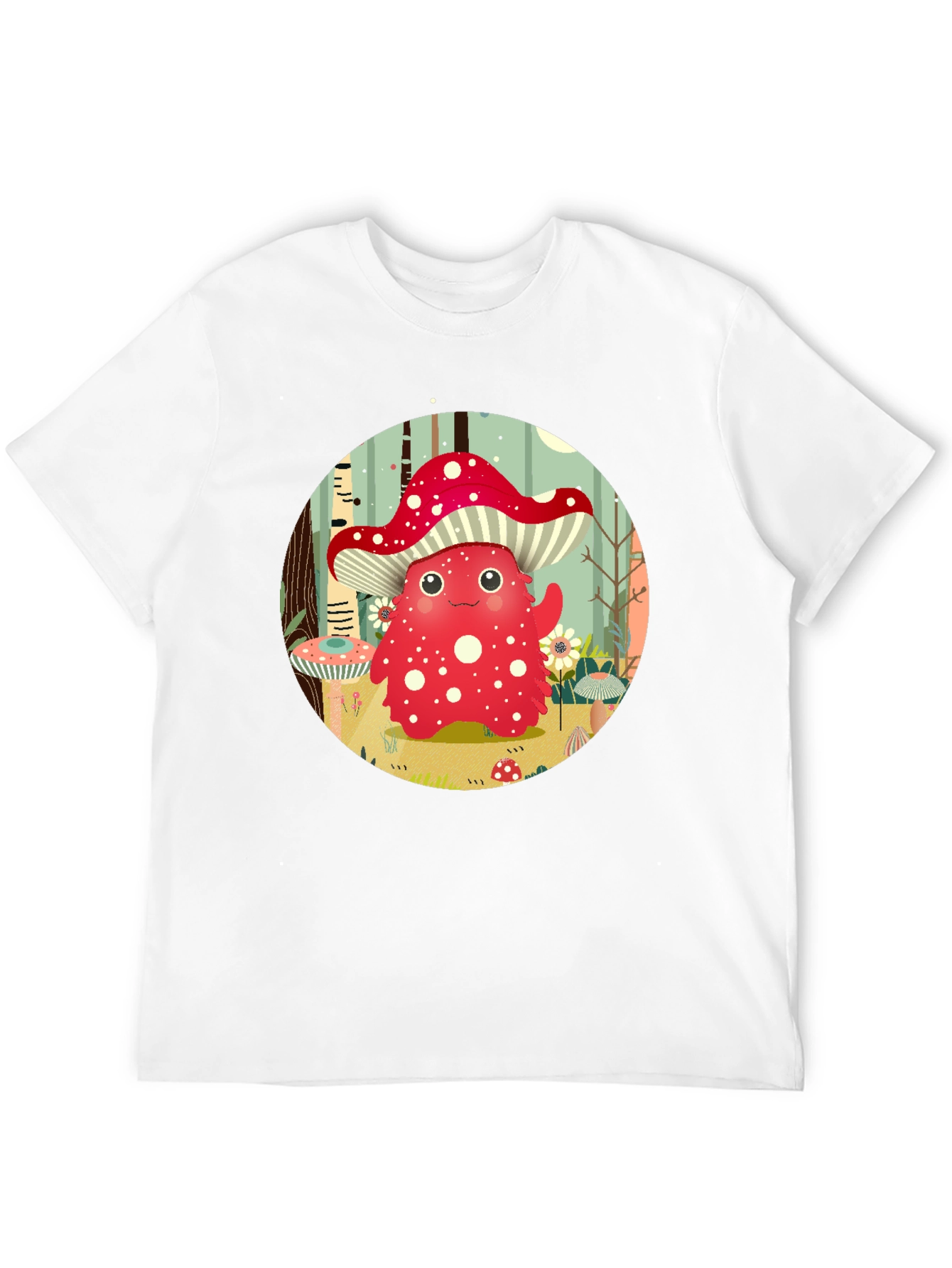 Cute Mushroom Character Graphic Tee