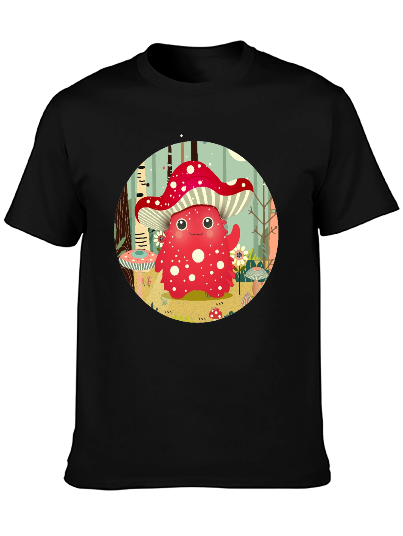 Cute Mushroom Character Graphic Tee