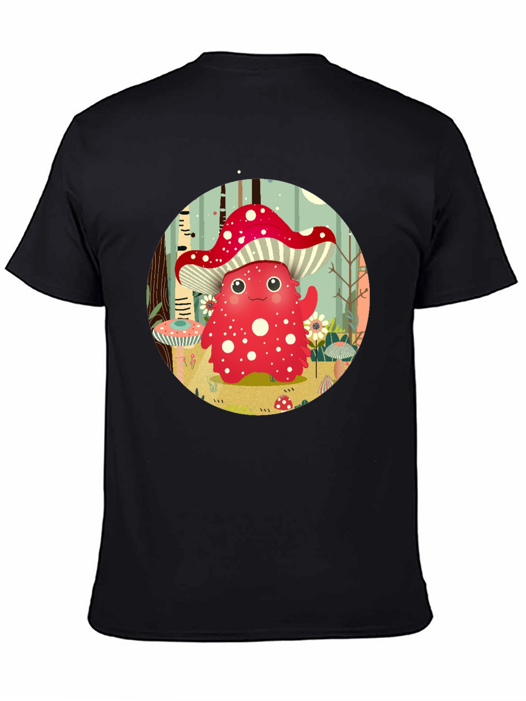 Cute Mushroom Character Graphic Tee