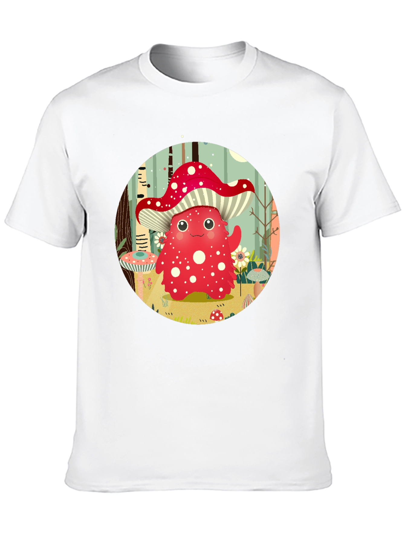 Cute Mushroom Character Graphic Tee